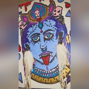 White Feather Tassel Earrings